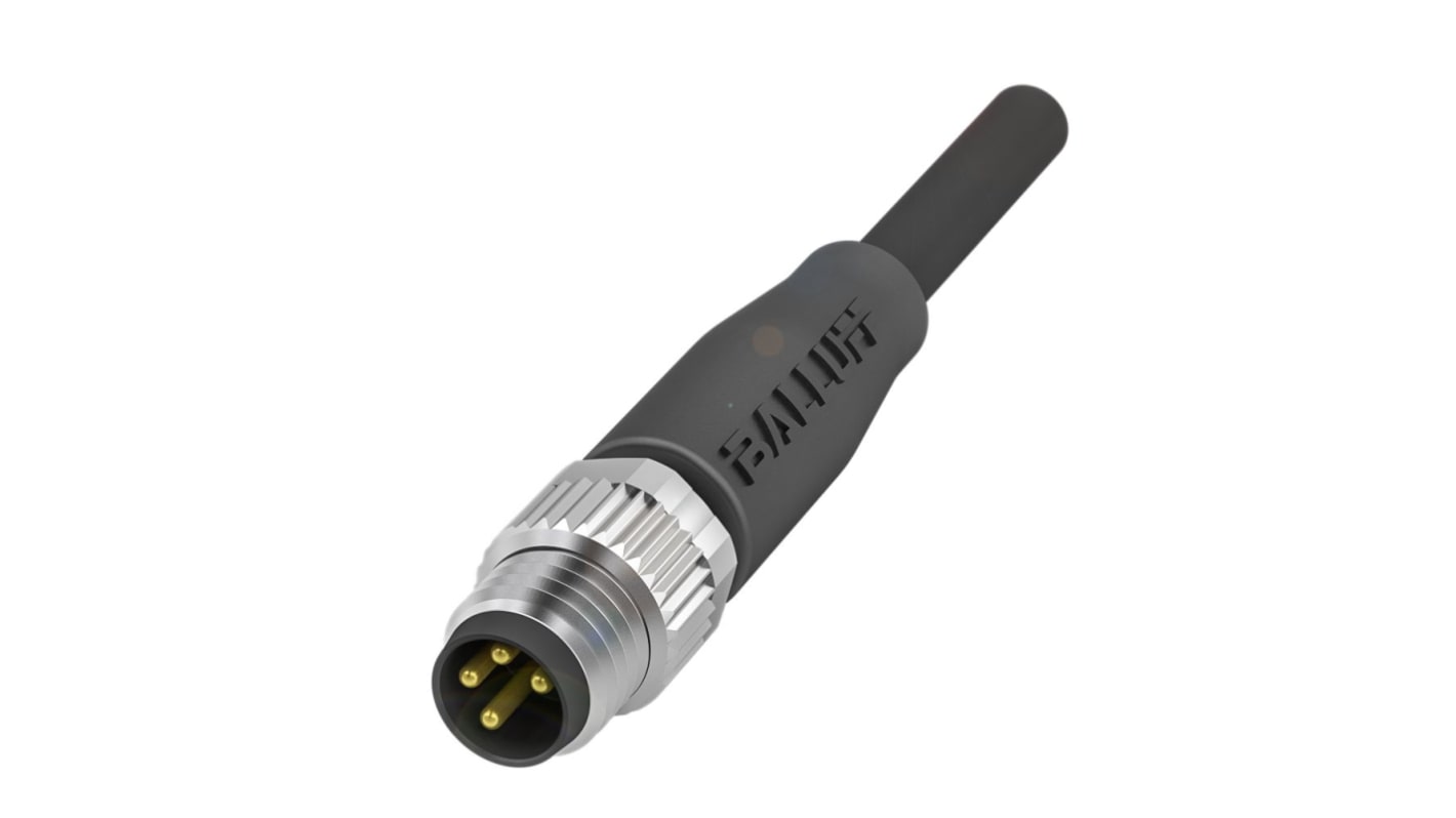 BALLUFF Straight Male M8 to Unterminated Sensor Actuator Cable, 5m