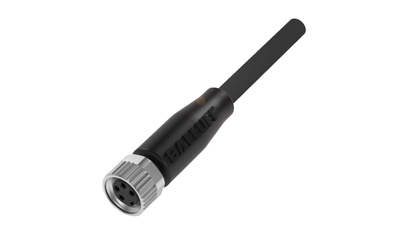 BALLUFF Straight Female M8 to Unterminated Sensor Actuator Cable, 2m