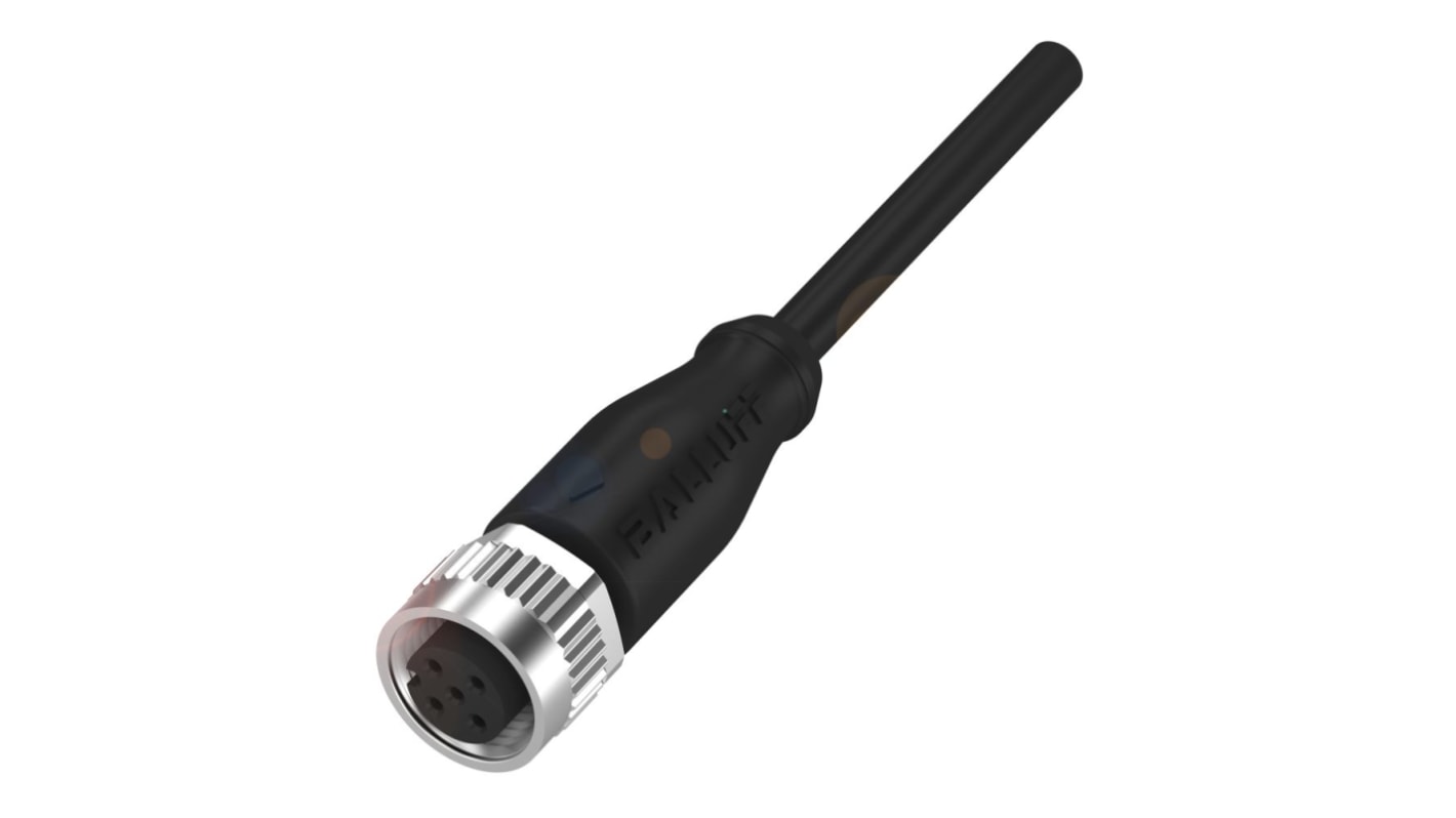 BALLUFF Straight Female M12 to Unterminated Sensor Actuator Cable, 2m