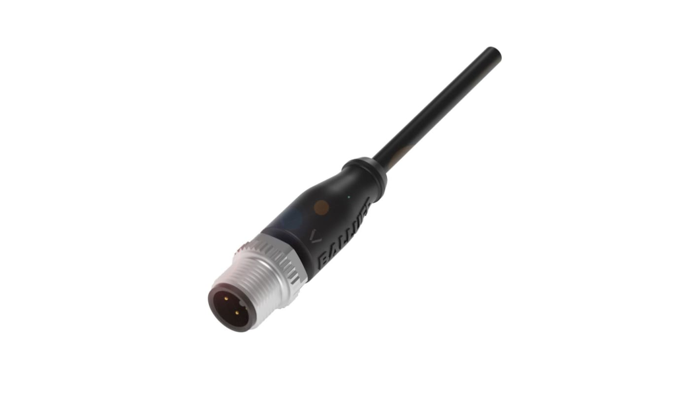 BALLUFF Straight Male M12 to Unterminated Sensor Actuator Cable, 2m