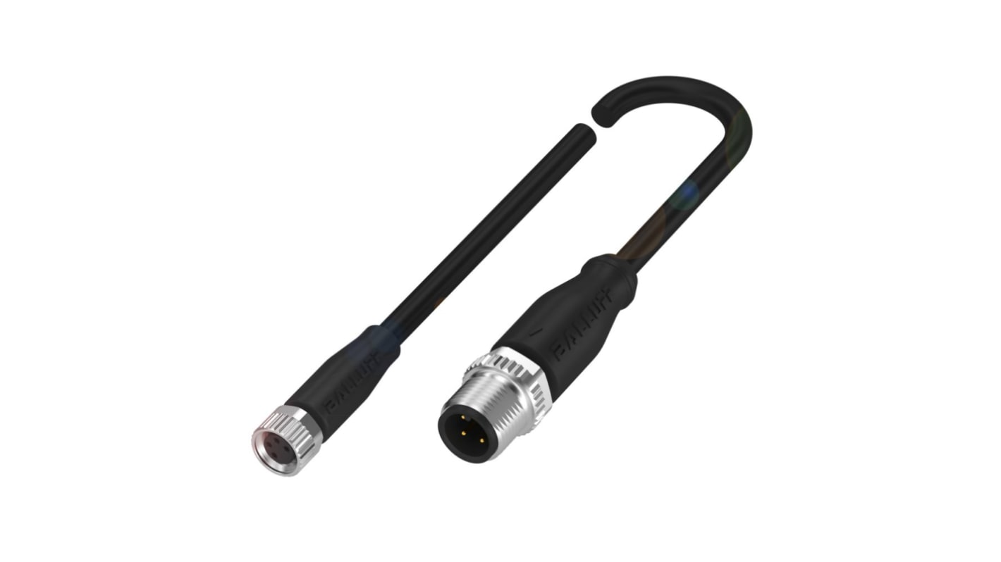 Cable de conexión BALLUFF, con. A M8 Hembra, con. B M12 Macho, cod.: A, long. 2m, IP67, IP68, IP69K