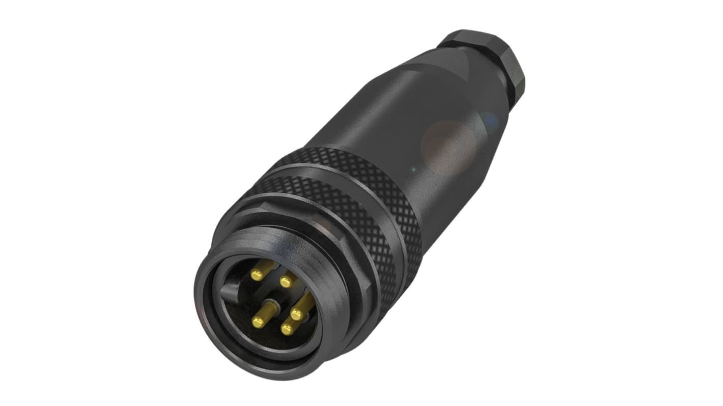 BALLUFF Circular Connector, 5 Contacts, Cable Mount, 7/8 Connector, Plug, IP67