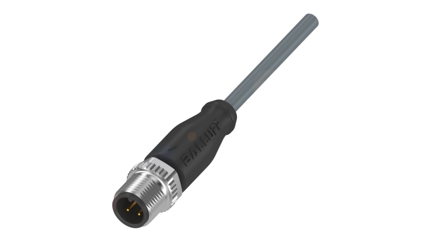 BALLUFF Straight Male M12 to Unterminated Sensor Actuator Cable, 20m