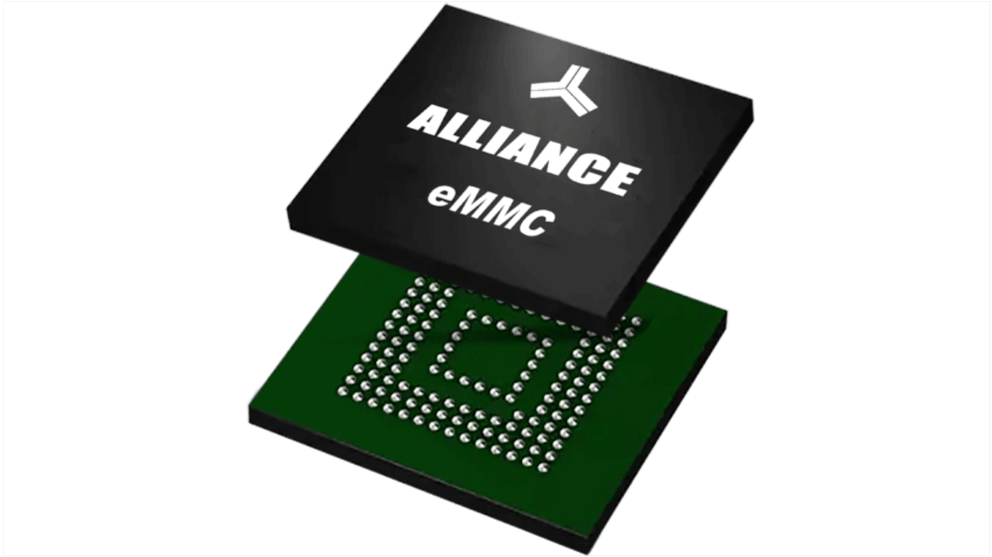 Alliance Memory NAND 8GByte eMMC Flash Memory 153-Pin FBGA, ASFC8G31M-51BIN