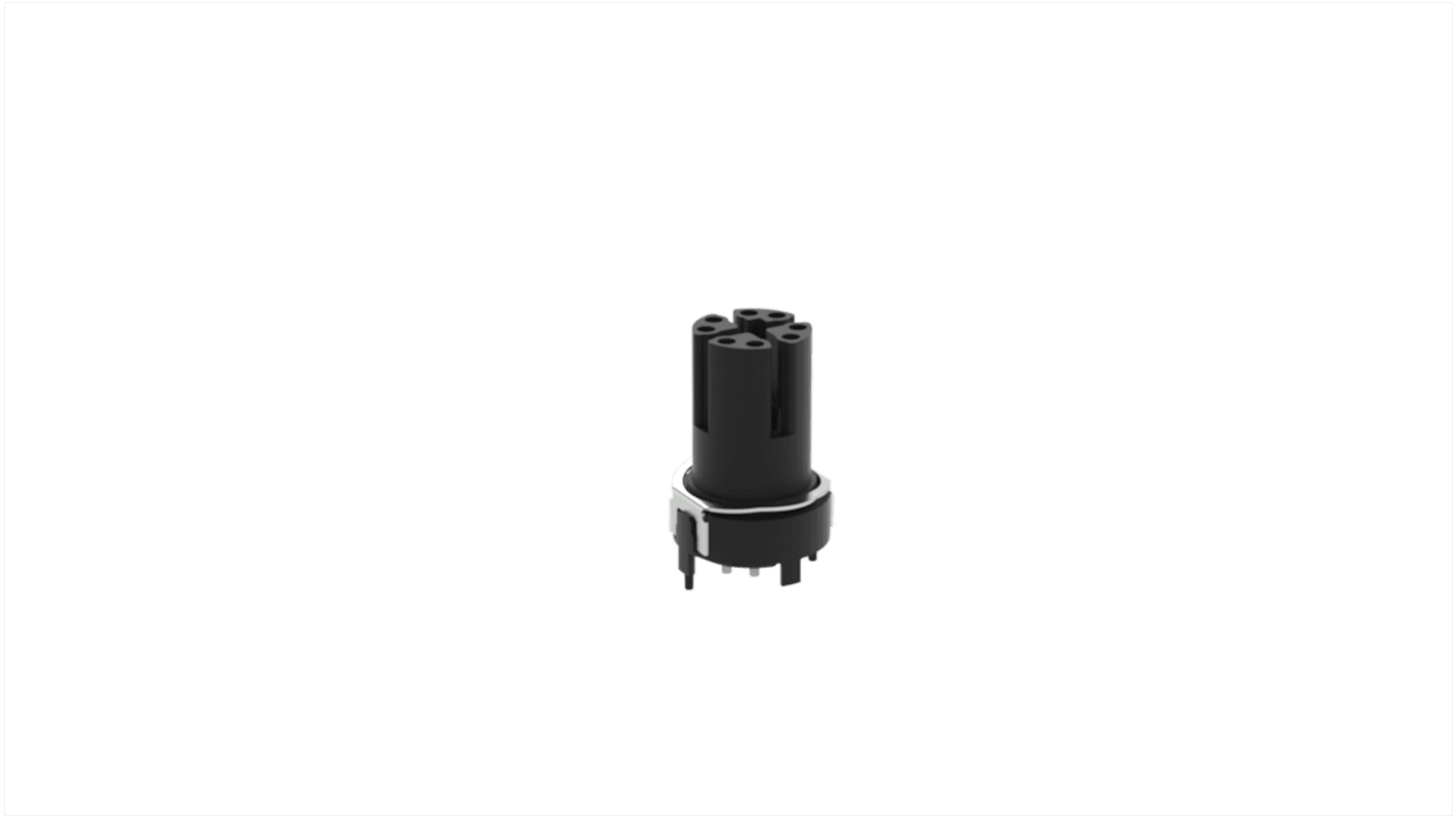 ERNI Circular Connector, 8 Contacts, Surface Mount, M12 Connector, Socket, Female