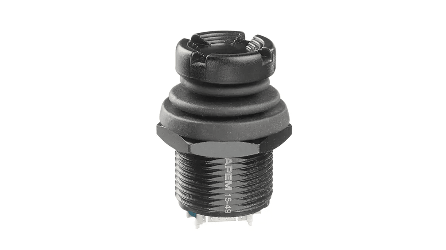 Interruttore joystick APEM NVH1D1C0CPMS Momentaneo, tenuta IP67, IP69K, assi