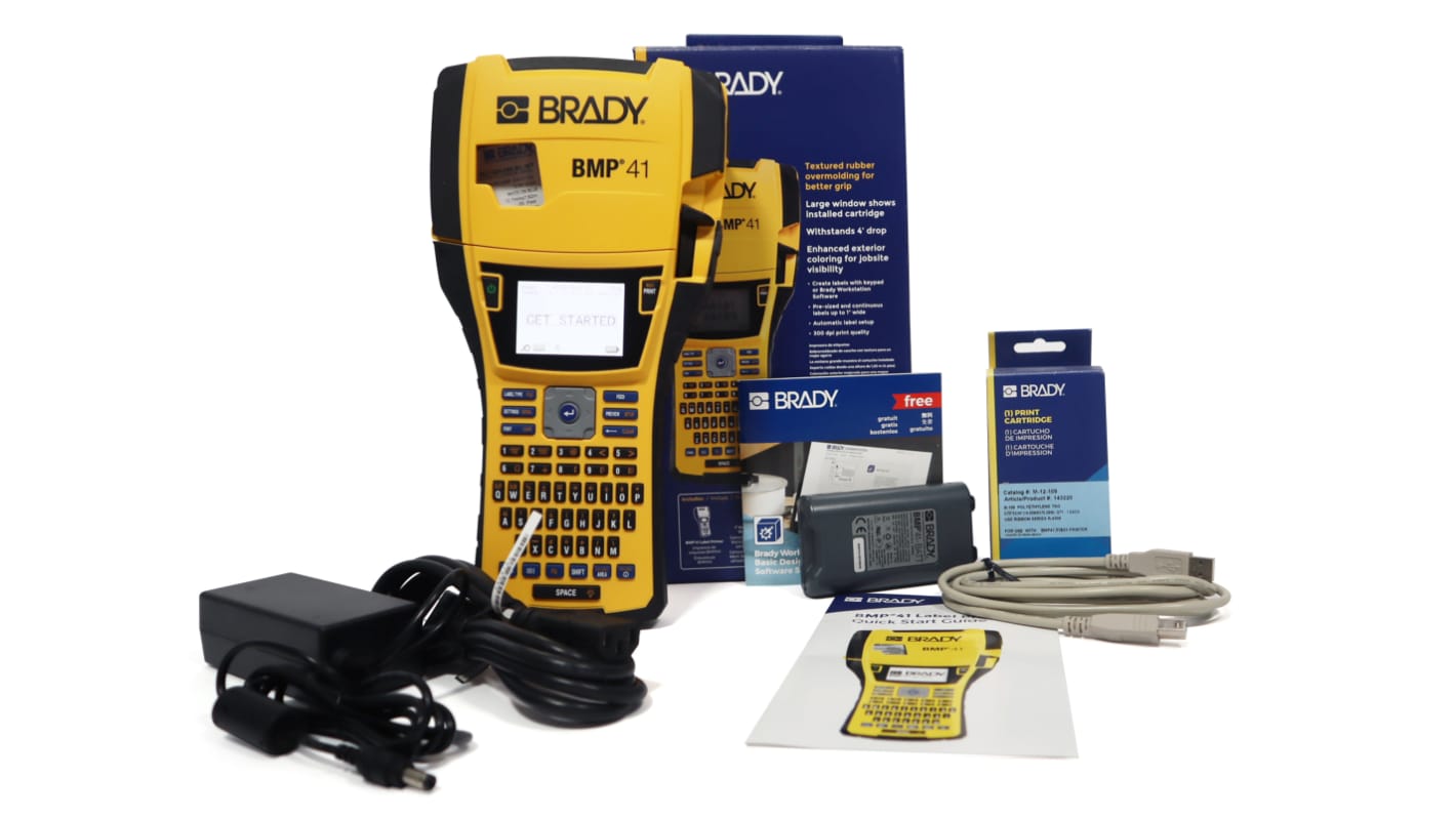 Brady BMP41 Handheld Label Printer Kit, 25.4mm Max Label Width