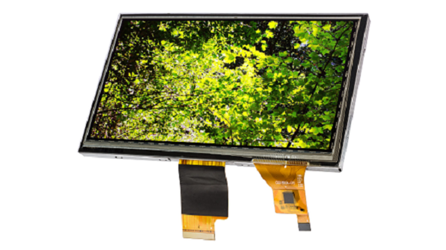 Display LCD color táctil Display Visions de 7plg, 1024 x 600pixels, interfaz LVDS