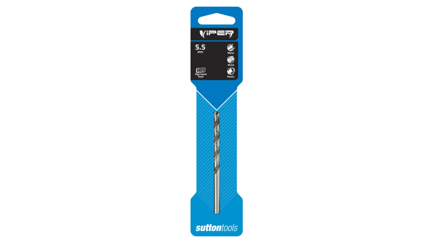 Sutton Tools HSS, 5.5mm Diameter, 93 mm Overall