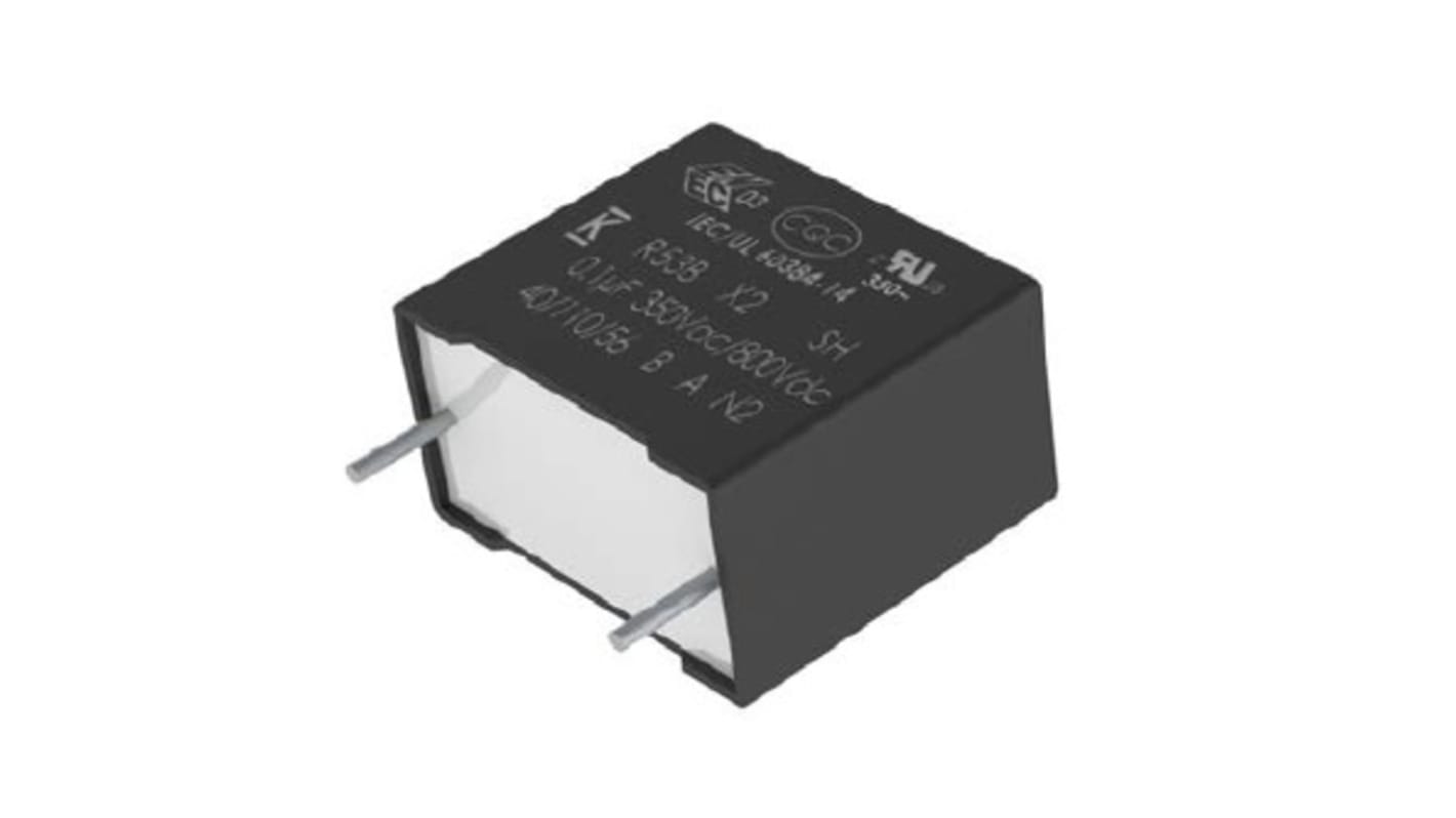 KEMET R53B Film Capacitor, 350V ac, ±10%, 68nF, Through Hole