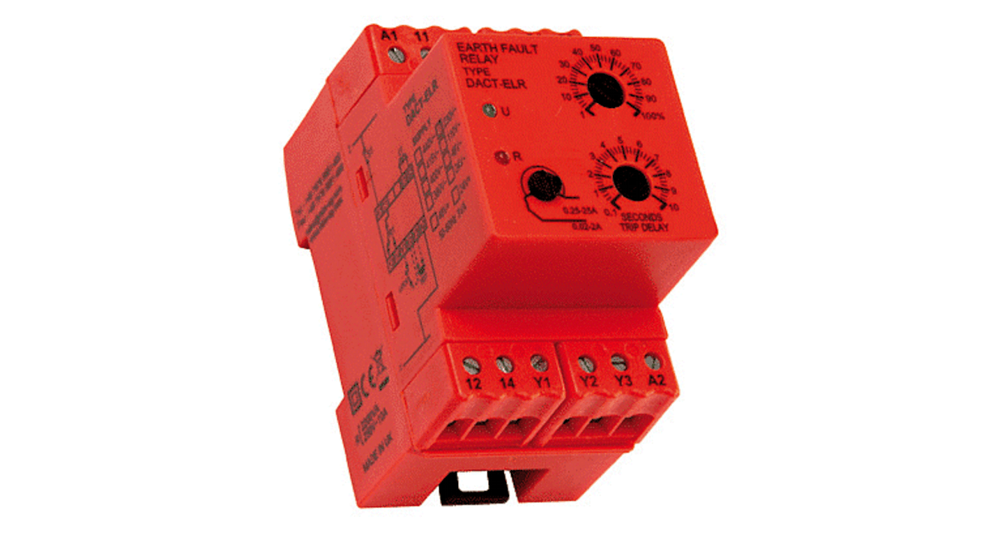 GILGEN Muller & Weigert Earth Leakage Monitoring Relay, 1, 3 Phase, SPDT