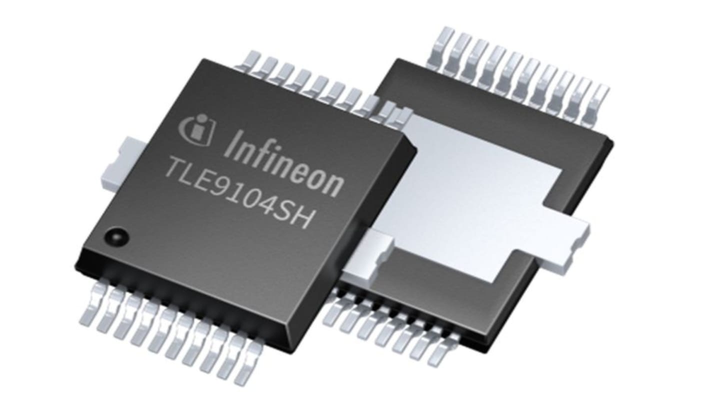 Infineon TLE9104SHXUMA1 4 csatornás Teljesítménykapcsoló IC, Erőátviteli kapcsoló