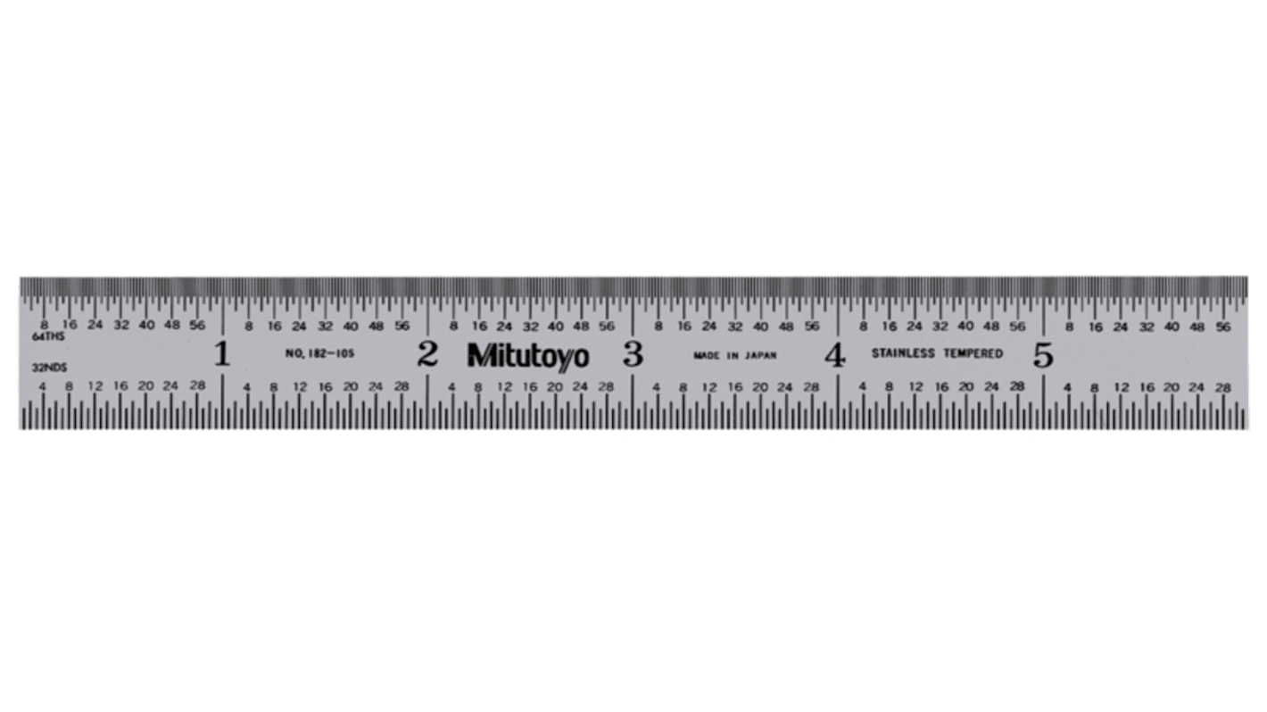 182-105 | Mitutoyo 150mm Steel Imperial, Metric Ruler | RS