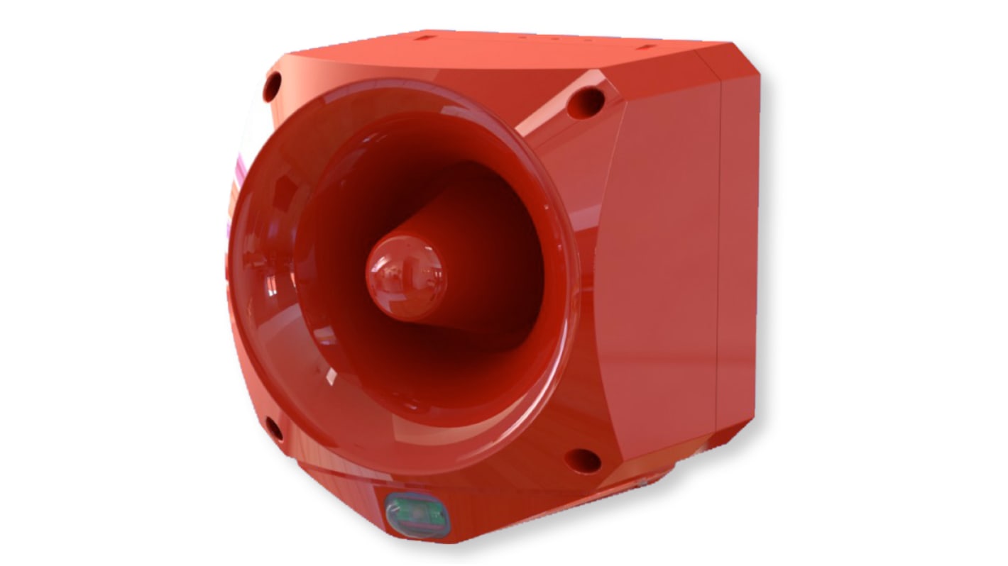 Klaxon Nexus Pulse Series White Sounder Beacon, 17 → 60 V, IP66, Wall Mount, 110dB at 1 Metre