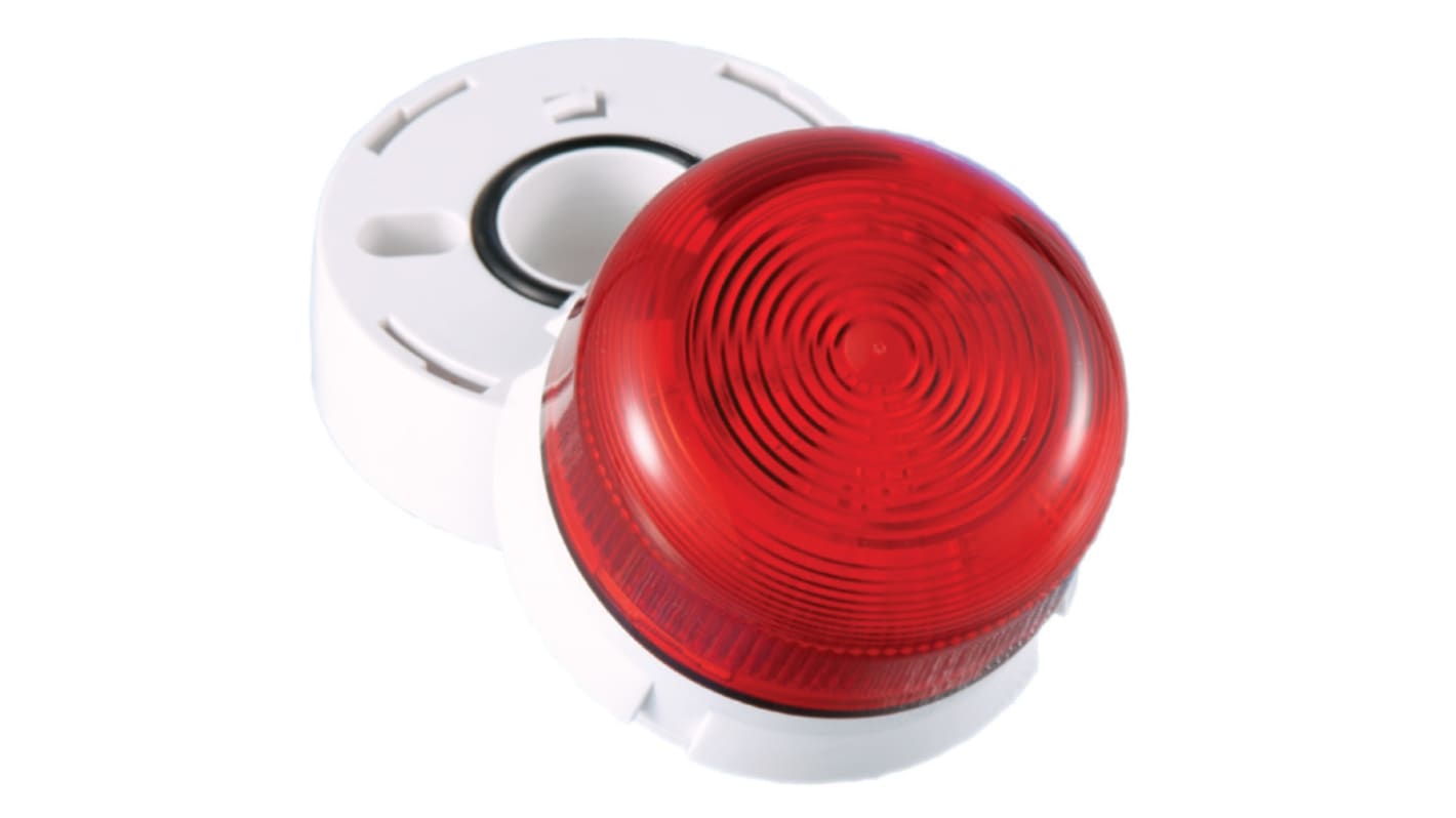 Klaxon Clear Flashing Beacon, 230 V, Surface Mount, Wall Mount, LED Bulb