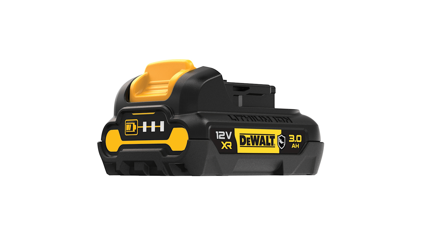 DeWALT DCB124G-XJ 3Ah 12V Power Tool Battery, For Use With DEWALT CORDLESS POWER TOOL