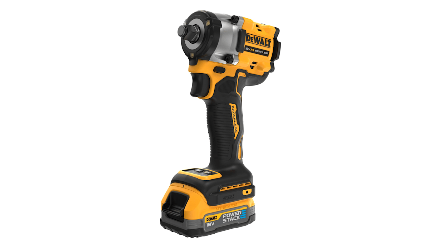 DeWALT 1/2 in 18V, 1.7Ah Impact Wrench, Euro Plug