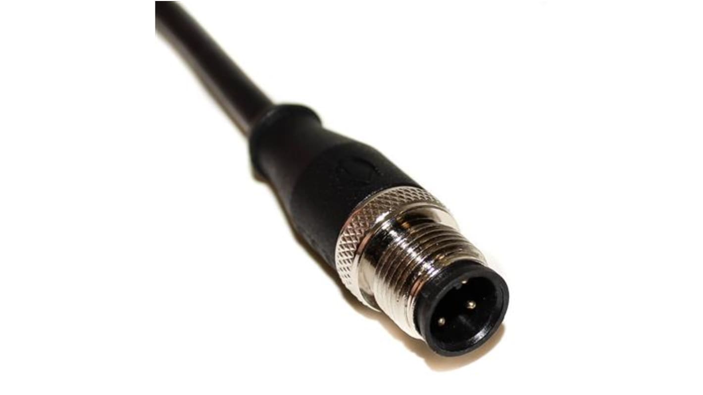 Mueller Electric Straight Male M12 to Unterminated Sensor Actuator Cable, 10m