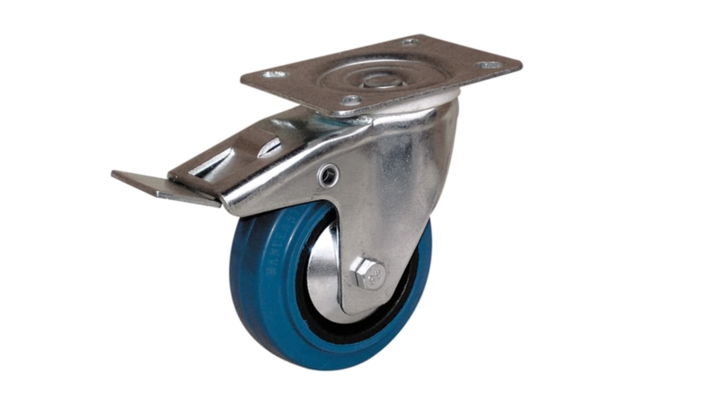 Guitel Hervieu Braked Swivel Castor Wheel, 150kg Capacity, 125mm Wheel