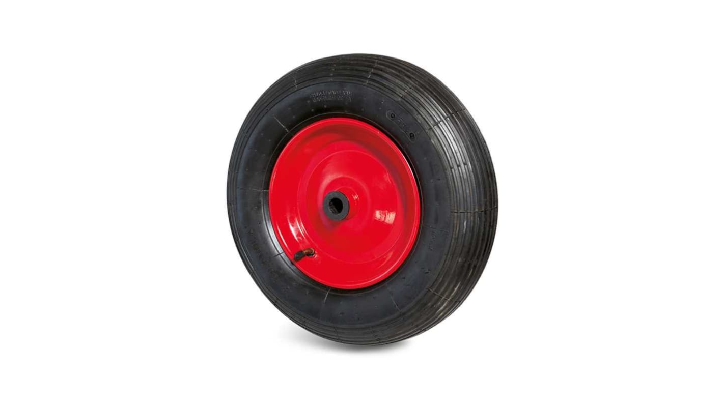 Guitel Hervieu Black, Red Rubber Quiet Operation Trolley Wheel, 200kg