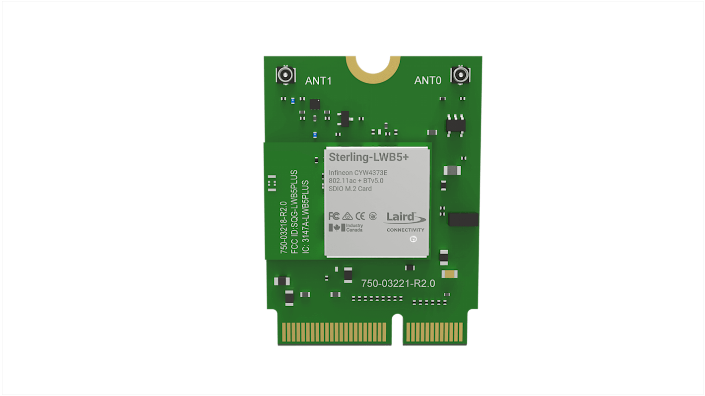 Ezurio Wi-Fi és Bluetooth modul 802.11a, IEEE 802.11ac, IEEE 802.11b/g, IEEE 802.11n, UART, USB, 3.3V, sorozat: