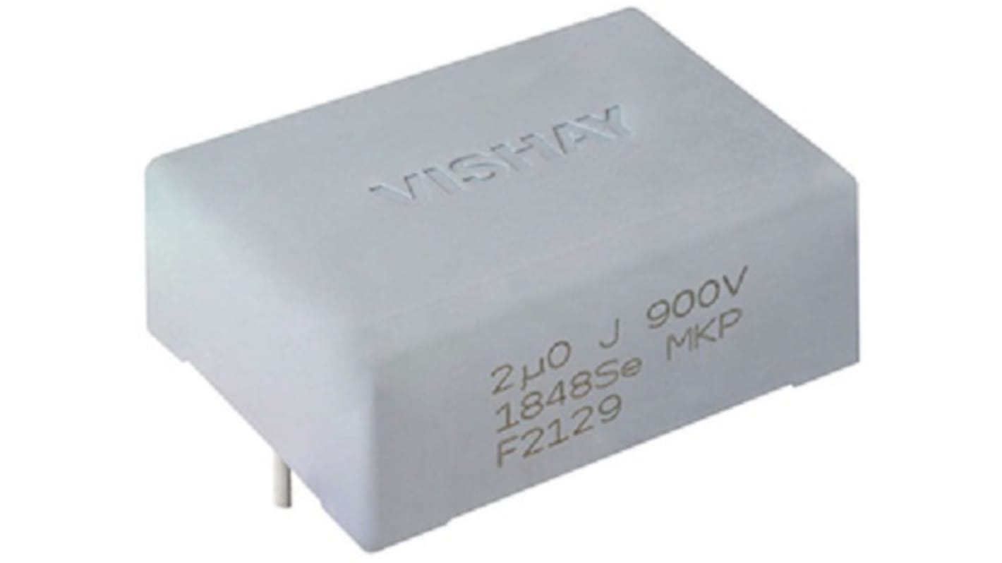 Condensador de película de polipropileno Vishay, 2μF, 10%, 700V dc, Montaje en orificio pasante