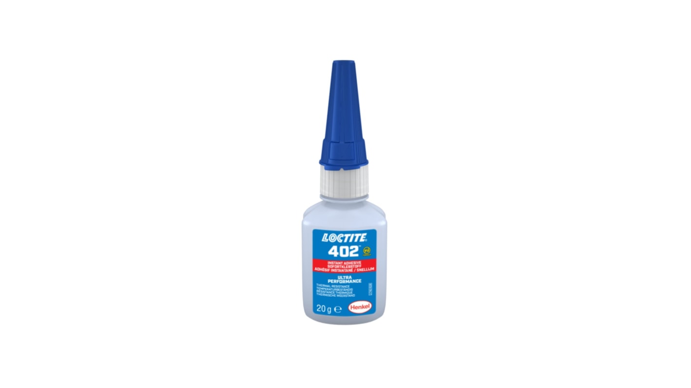 LOCTITE 402 20G Super Glue Loctite 402 Transparent, Liquide Bouteille