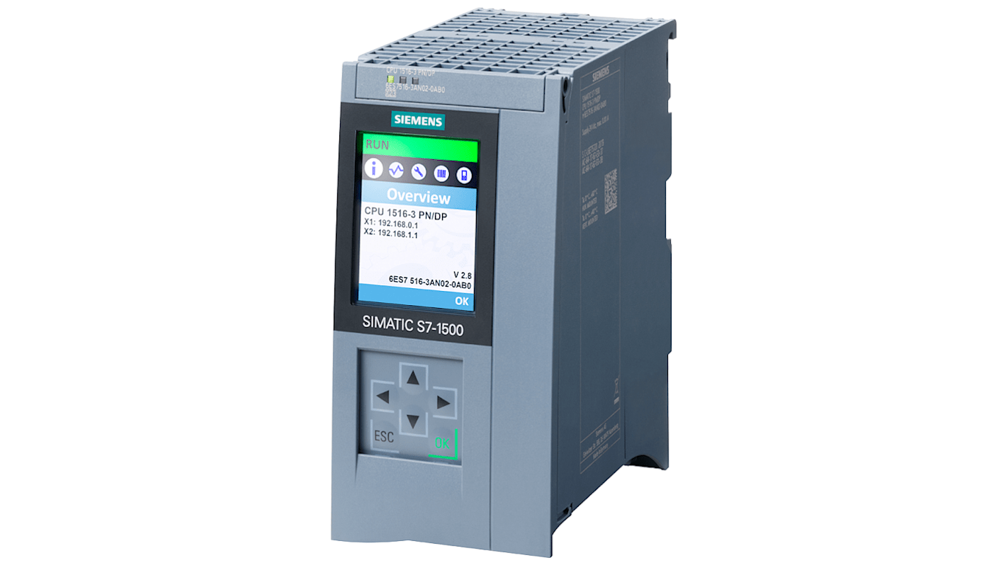 Siemens SIMATIC S7-1500 Series PLC CPU for Use with SIMATIC S7-1500, 24 V Supply, CPU Output, 20-Input