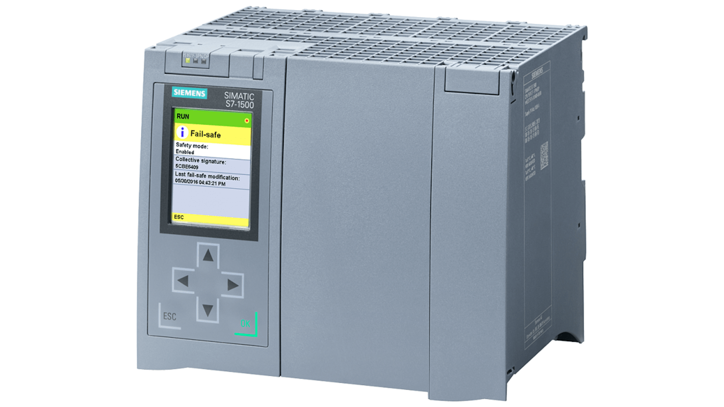 Controlador lógico Siemens SIMATIC S7-1500TF, 20 entradas, 20 salidas tipo CPU, comunicación Ethernet, Profibus,