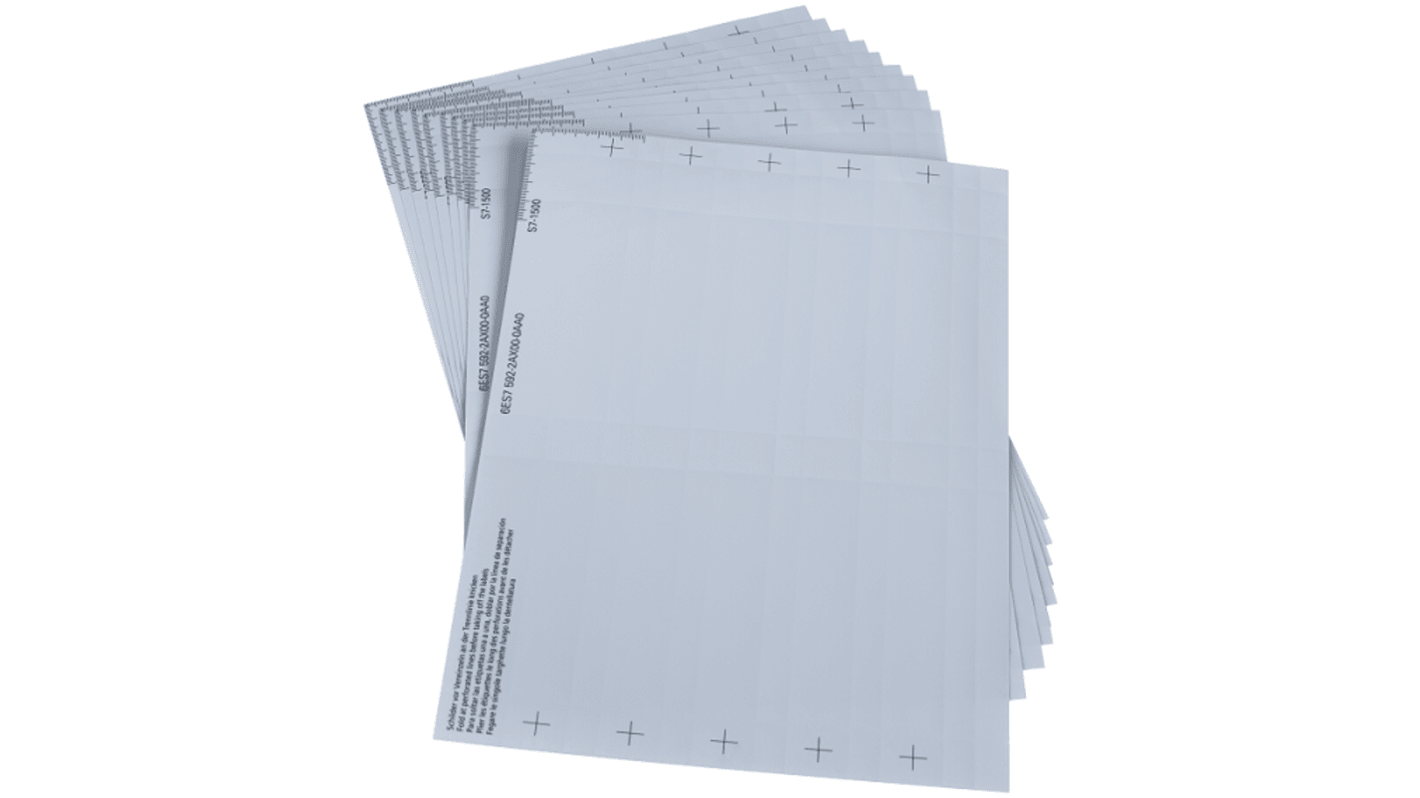 Siemens SIMATIC S7-1500 ET 200 Series Labeling Sheet for Use with 0