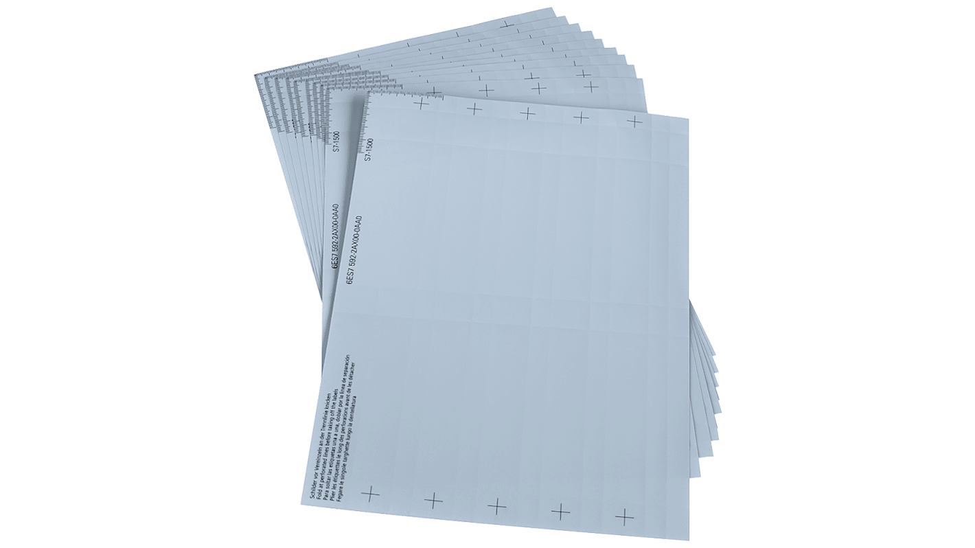 Siemens SIMATIC S7-1500 ET 200 Series Labeling Sheet for Use with S7-1500 modules