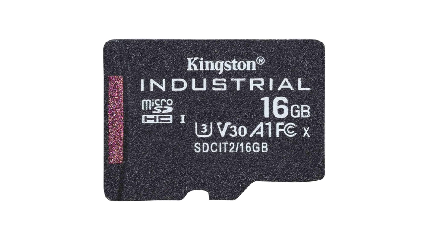 Kingston SDCIT2 Micro SDHC Micro SD Karte 16 GB Class 10, UHS-I, U3, V30, A1 Industrieausführung, TLC