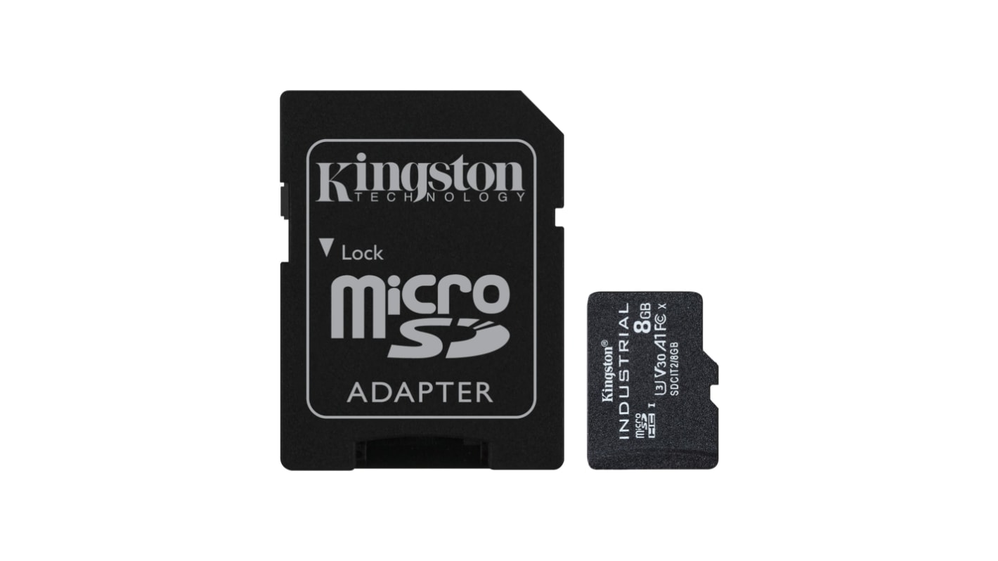 SDCIT2/8GB Kingston 8 GB Industrial MicroSDHC Micro SD Card, Class 10