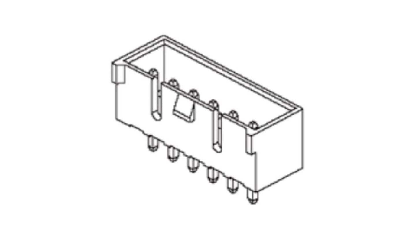 Conector macho para PCB Molex de 4 vías, 1 fila, paso 2.5mm, Montaje en orificio pasante