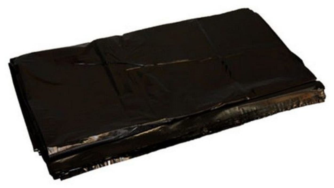 Cromwell Polythene Black Polythene Bin Bag, 140L Capacity, 25 per Package