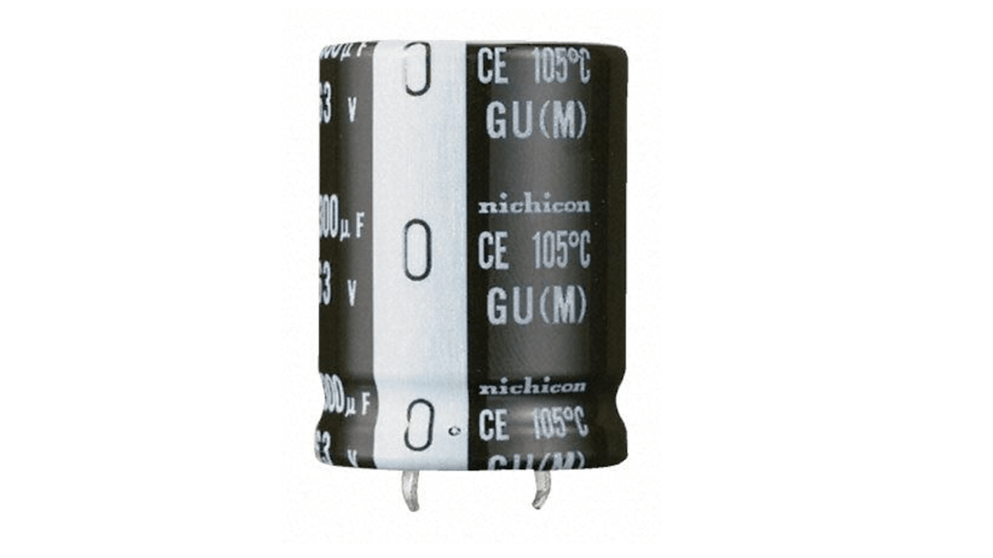 Nichicon 1500μF Aluminium Electrolytic Capacitor 200V dc, Snap-In - LGU2D152MELB