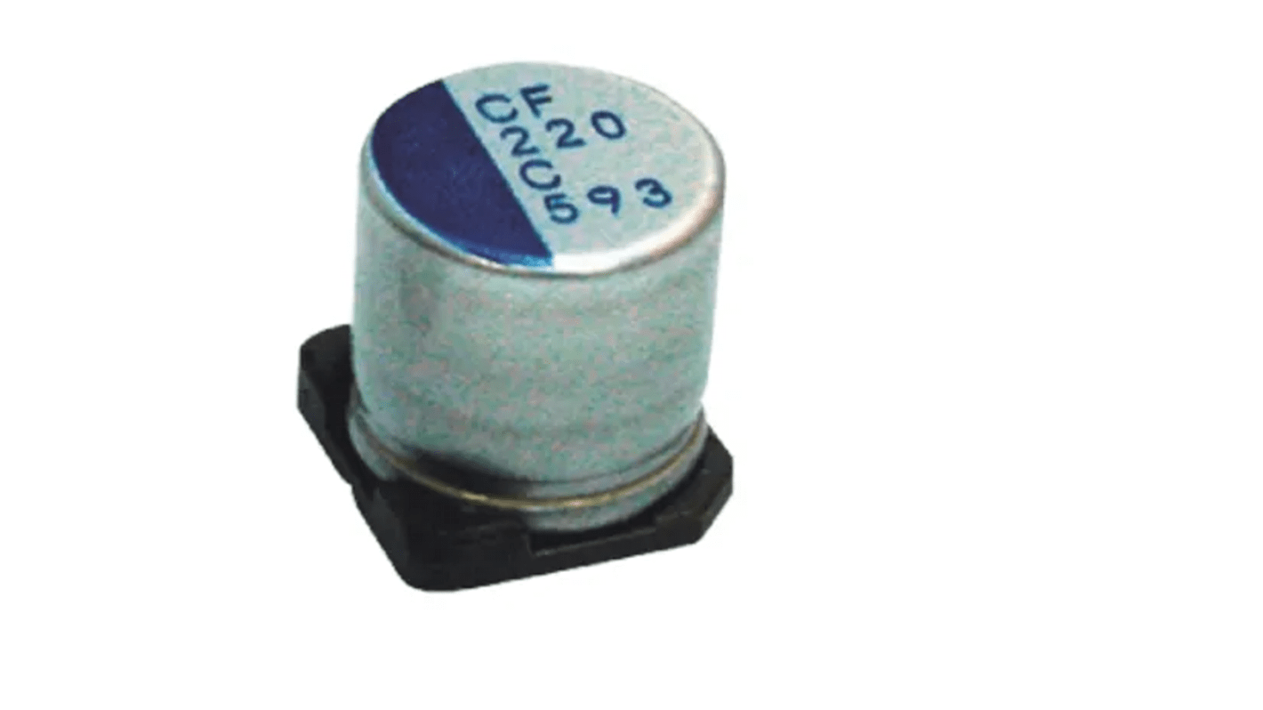 Nichicon 220μF Surface Mount Polymer Capacitor, 6.3V