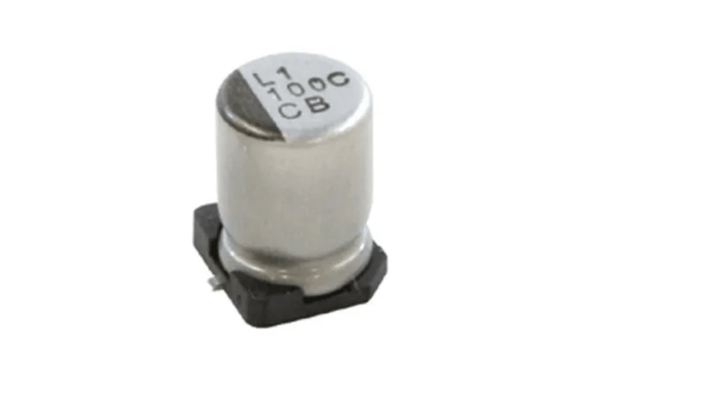 Condensador electrolítico Nichicon, 1500μF, 6.3V dc, mont. SMD, 10 (Dia.) x 10mm
