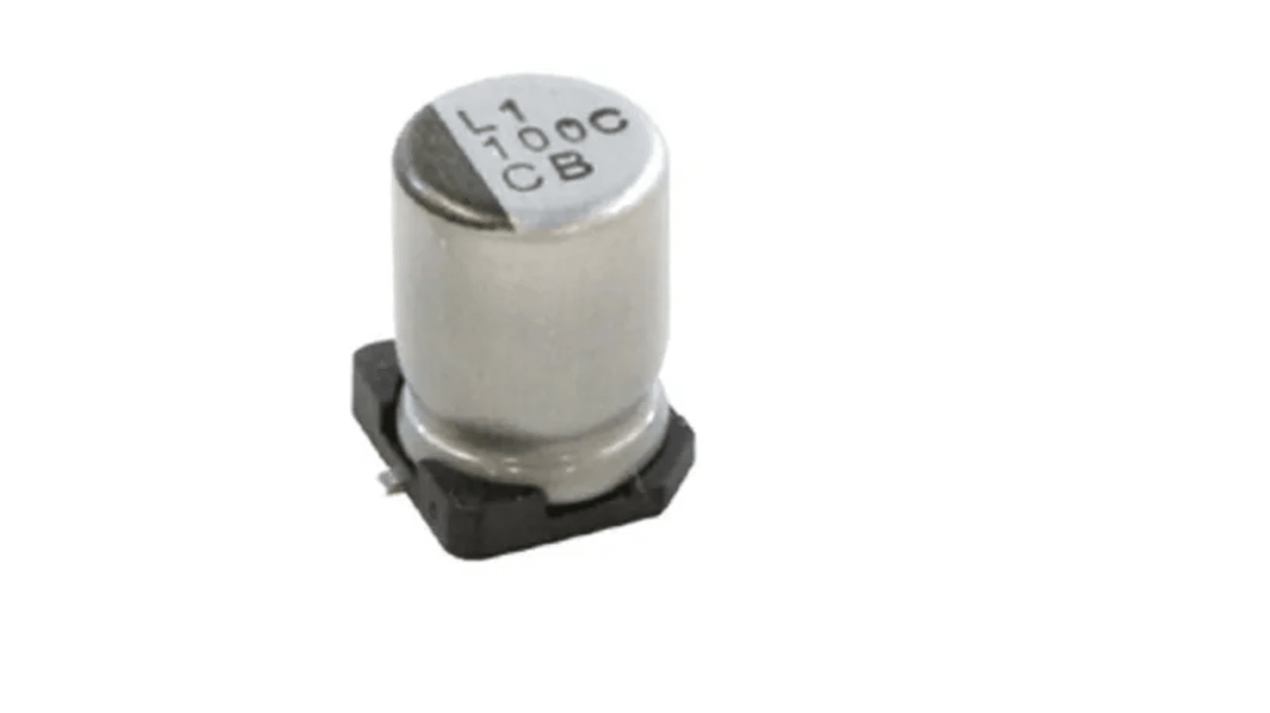 Nichicon 100μF Aluminium Electrolytic Capacitor 35V dc, Surface Mount - UCL1V101MNL1GS