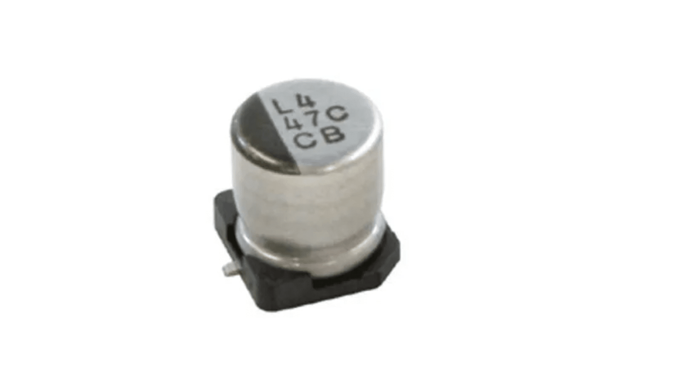 Condensador electrolítico Nichicon, 560μF, 35V dc, mont. SMD, 10 (Dia.) x 10mm