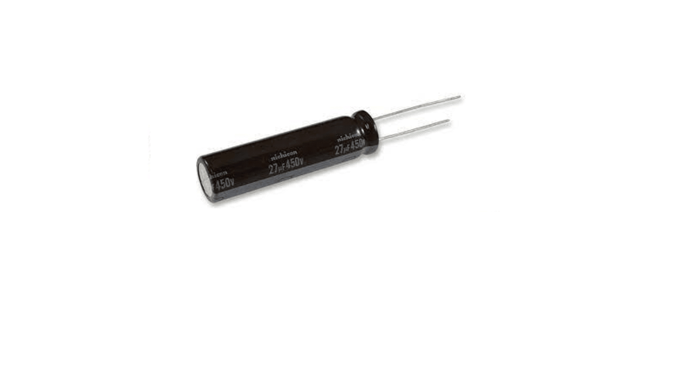 Condensador electrolítico Nichicon serie UCS, 33μF, 400V dc, Radial, Orificio pasante, 16 (Dia.) x 20mm