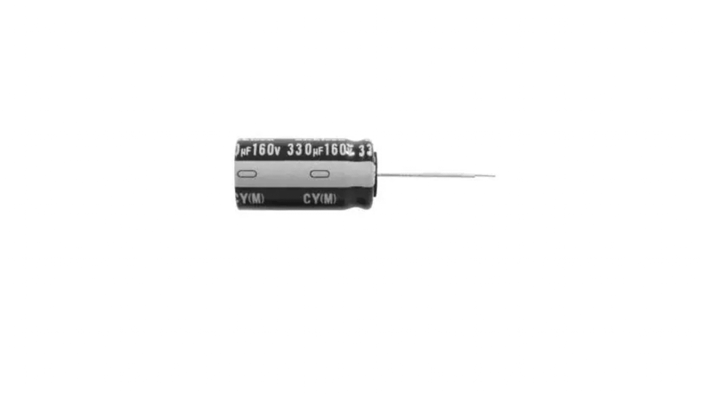 Condensador electrolítico Nichicon serie UHE, 3300μF, 35V dc, Radial, Orificio pasante, 16 (Dia.) x 40mm