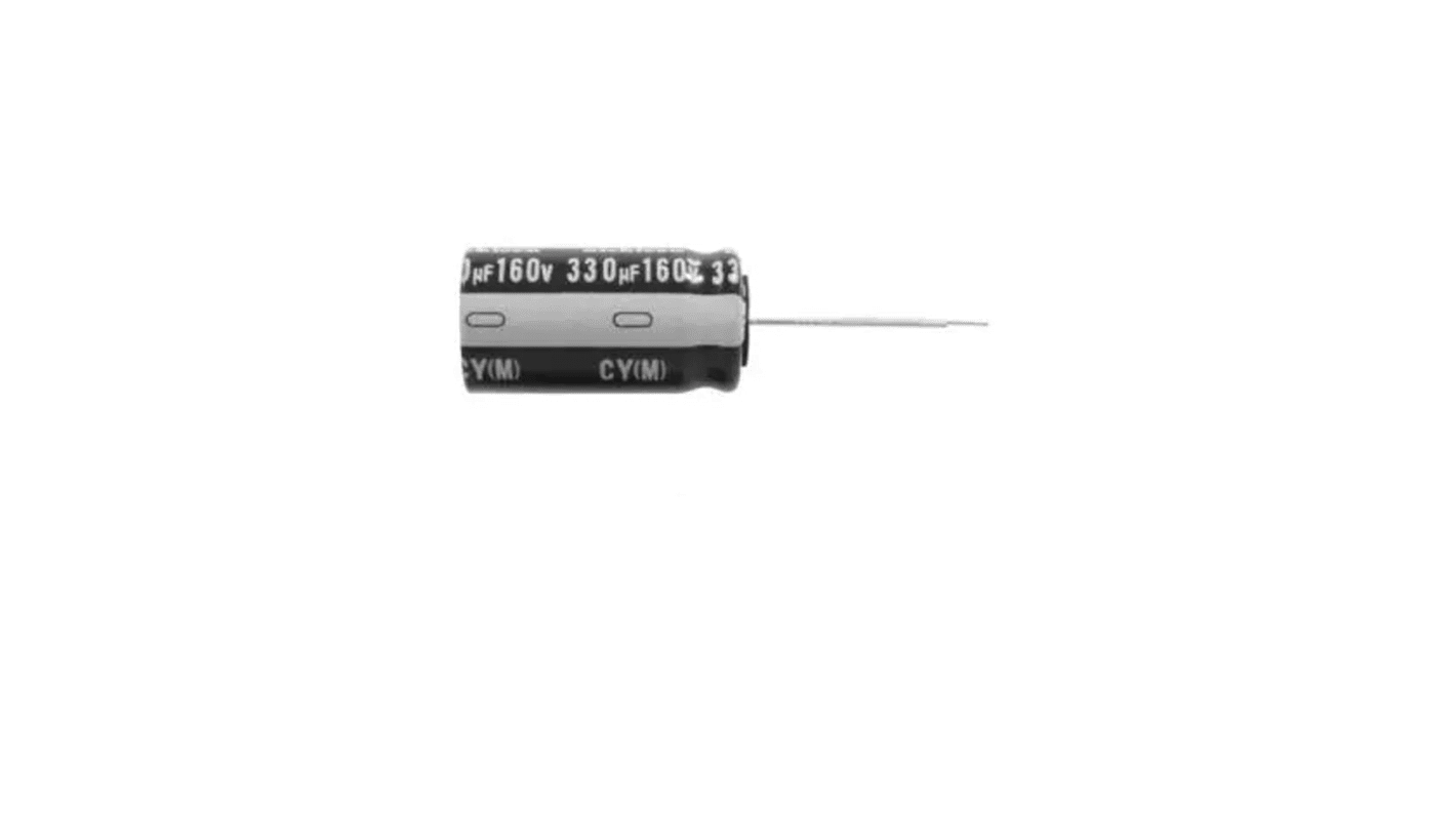 Condensador electrolítico Nichicon serie UPW, 470μF, 63V dc, Radial, Orificio pasante, 12.5 (Dia.) x 25mm