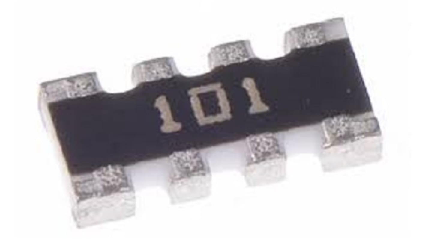 Bourns 100Ω Resistor Array, 4 Resistors, 0.25W total, 1206 (3216M), Convex