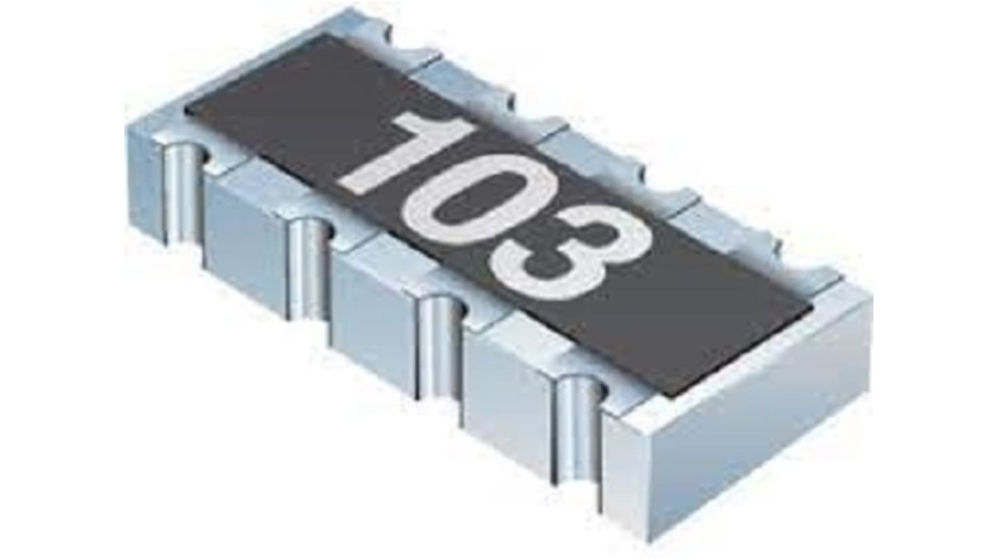 Matriz de resistencias Bourns, 3.3Ω, 4 resistencias, 0.25W, 1206 (3216M), Convexo