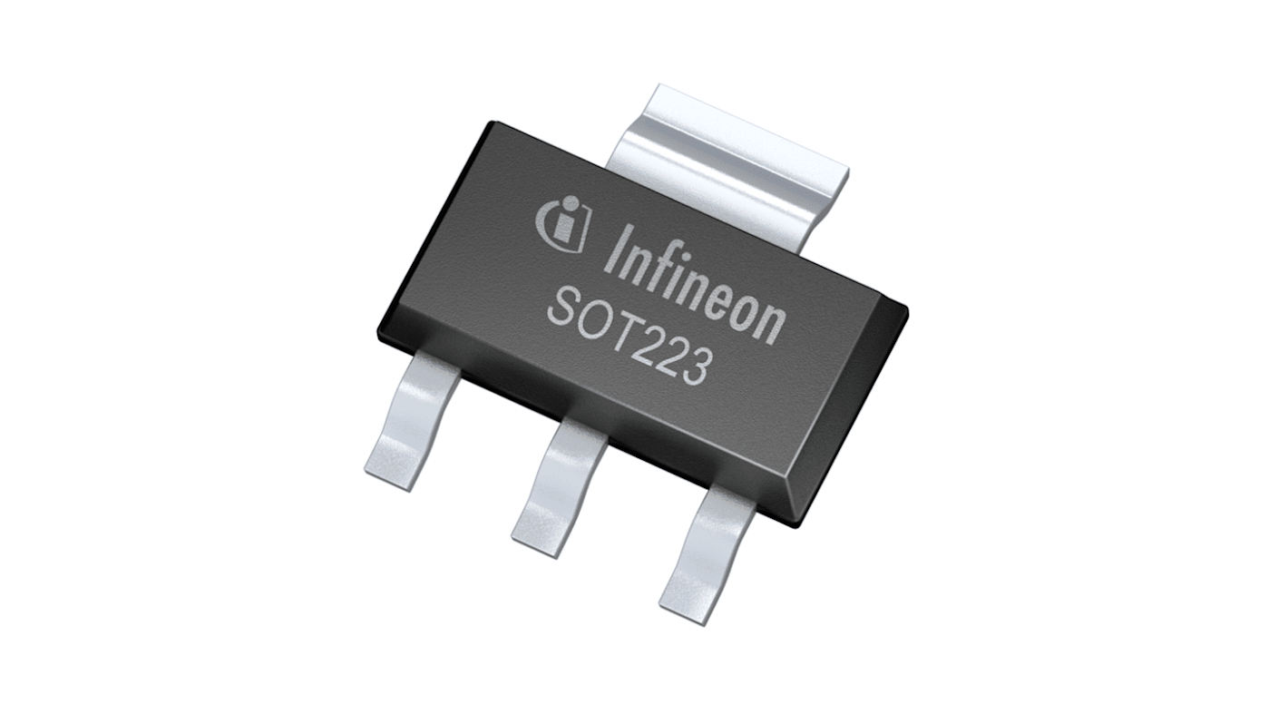 P-Channel MOSFET, 1.9 A, 60 V, 3-Pin SOT-223 Infineon ISP25DP06LMXTSA1