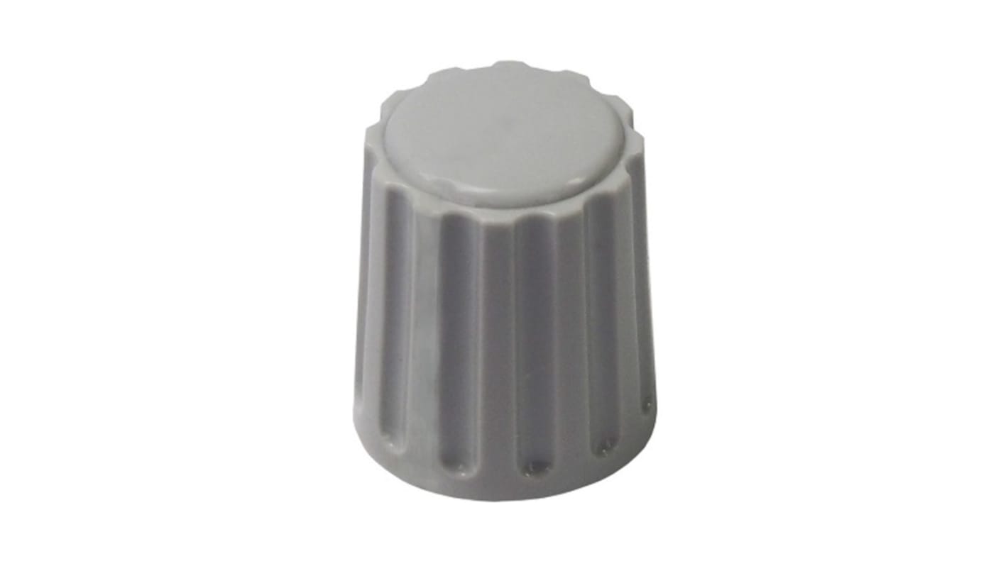 Elma 21mm Grey Potentiometer Knob for 6.35mm Shaft Round Shaft, 020-4510