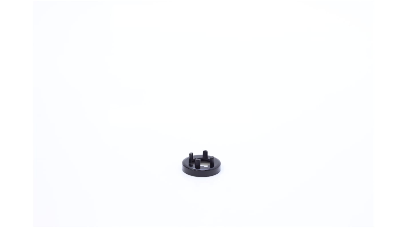Elma Fekete Anyafedél befogógyűrűs gombhoz Fekete színű jelzőfénnyel , forgatógomb Ø: 10mm