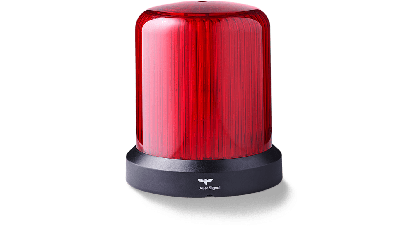 Lampa sygnalizacyjna LED 12 V DC Stały Czerwony Poziomy, montaż na rurze, pionowy, montaż ścienny LED