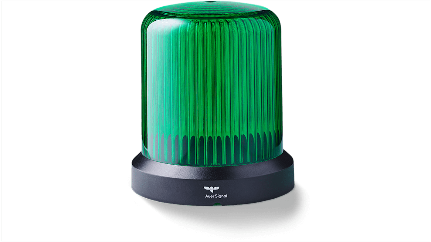 AUER Signal RDC Series Green Steady Beacon, 110-240 V ac, Horizontal, Tube Mounting, Vertical, Wall Mounting, LED Bulb,
